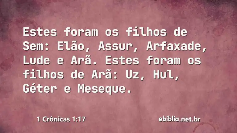 1 Crônicas 1:17