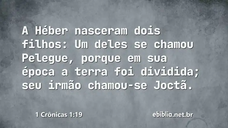 1 Crônicas 1:19