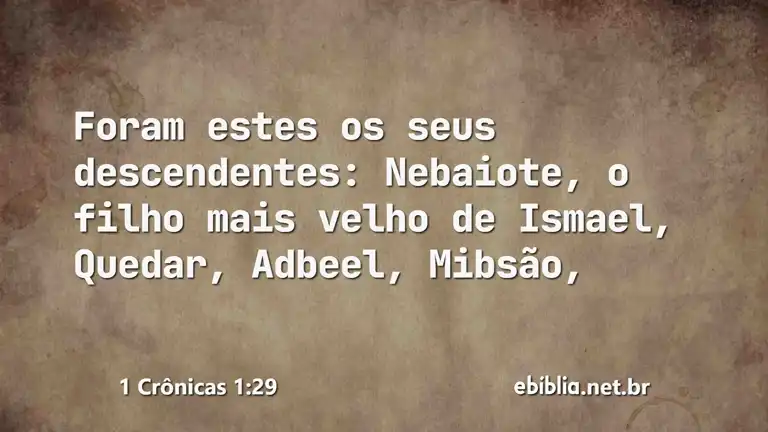 1 Crônicas 1:29