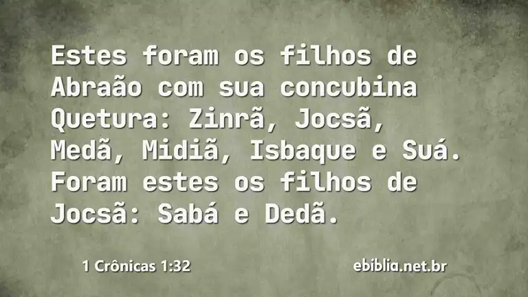 1 Crônicas 1:32