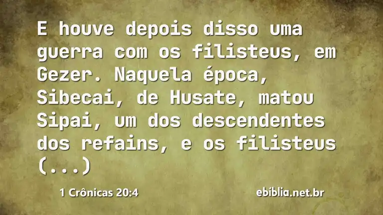 1 Crônicas 20:4