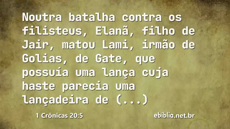 1 Crônicas 20:5