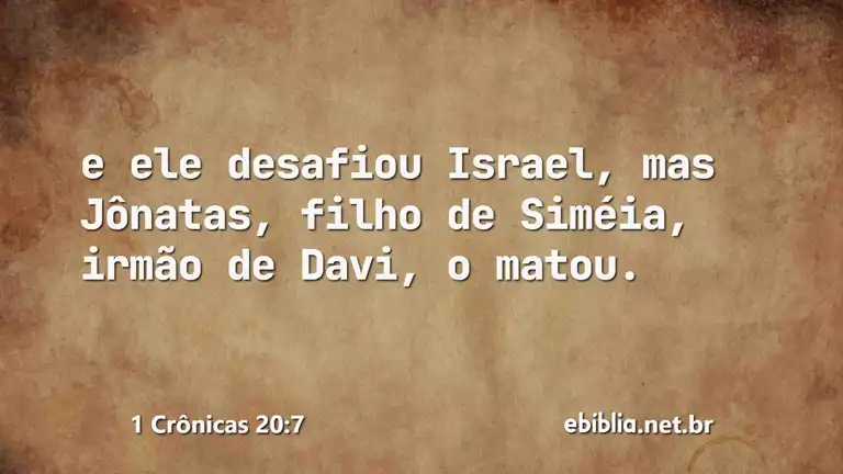 1 Crônicas 20:7