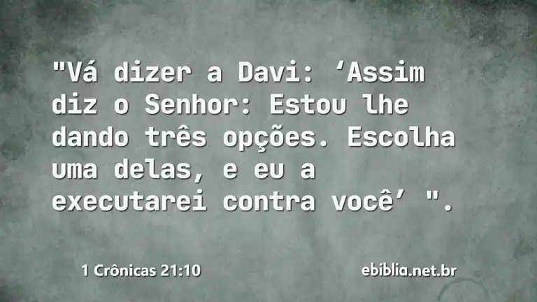 1 Crônicas 21:10