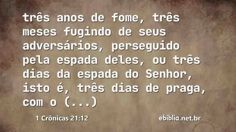 1 Crônicas 21:12