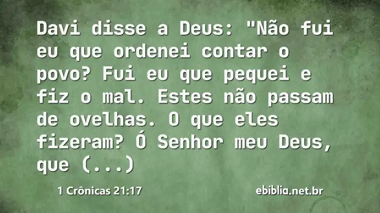 1 Crônicas 21:17