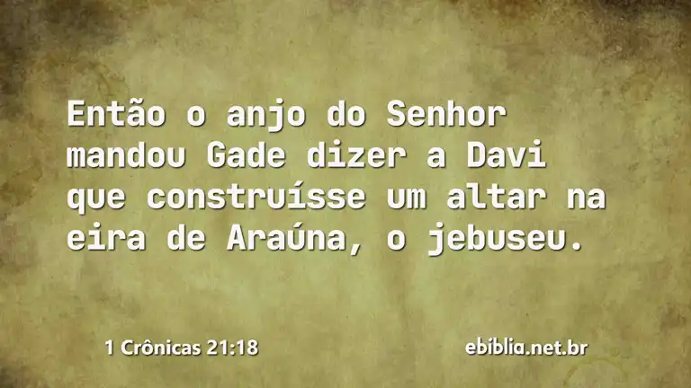 1 Crônicas 21:18