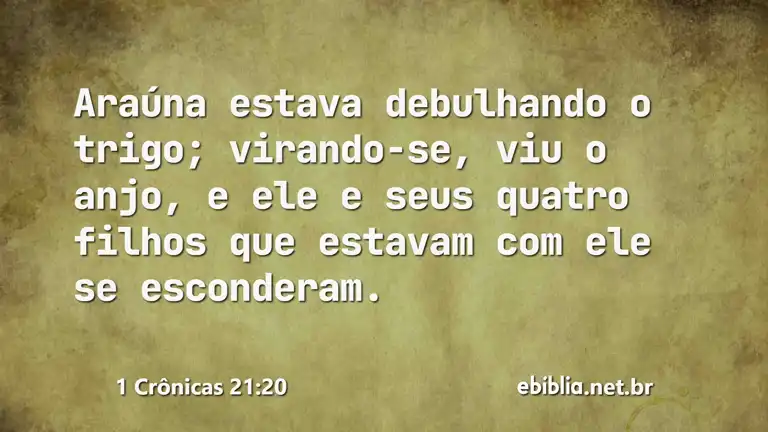 1 Crônicas 21:20