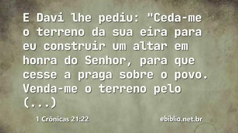 1 Crônicas 21:22