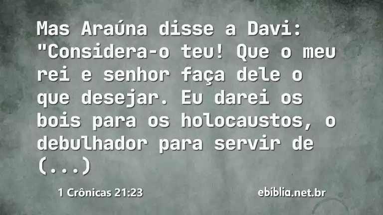 1 Crônicas 21:23