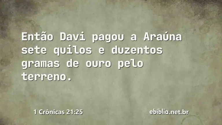 1 Crônicas 21:25