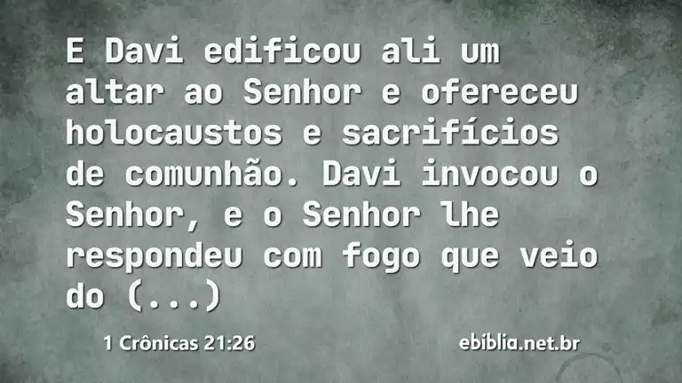 1 Crônicas 21:26