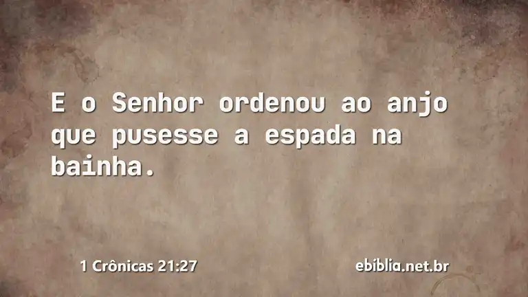 1 Crônicas 21:27