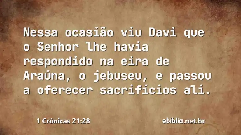 1 Crônicas 21:28