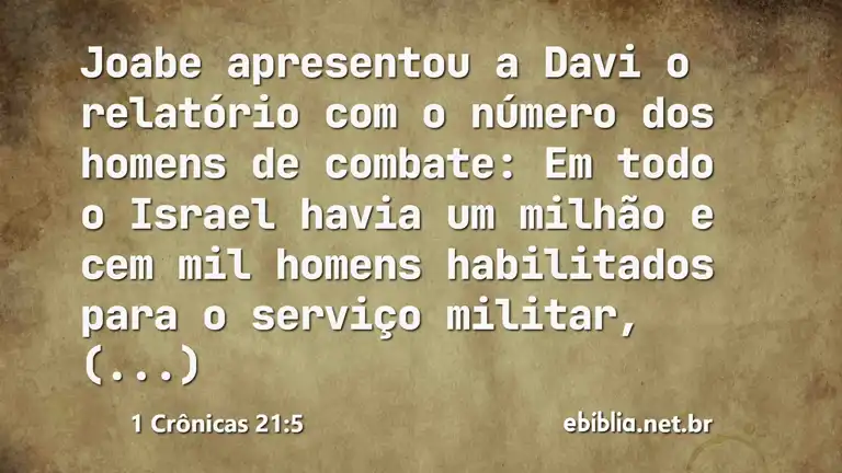 1 Crônicas 21:5