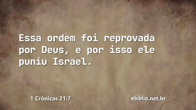 1 Crônicas 21:7