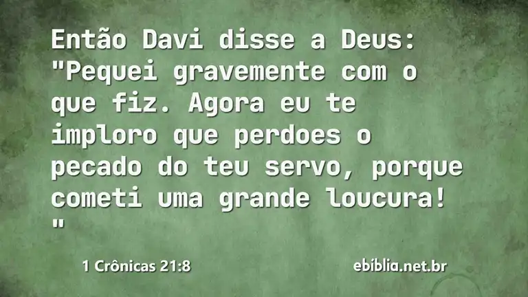 1 Crônicas 21:8