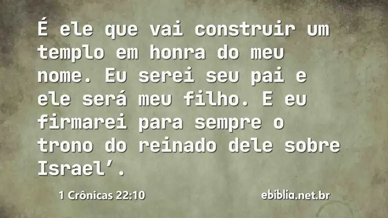 1 Crônicas 22:10