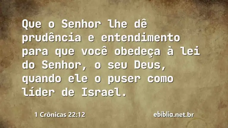 1 Crônicas 22:12