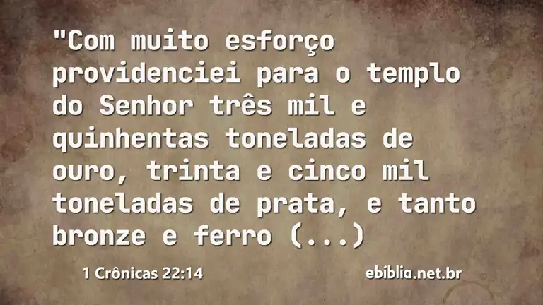 1 Crônicas 22:14