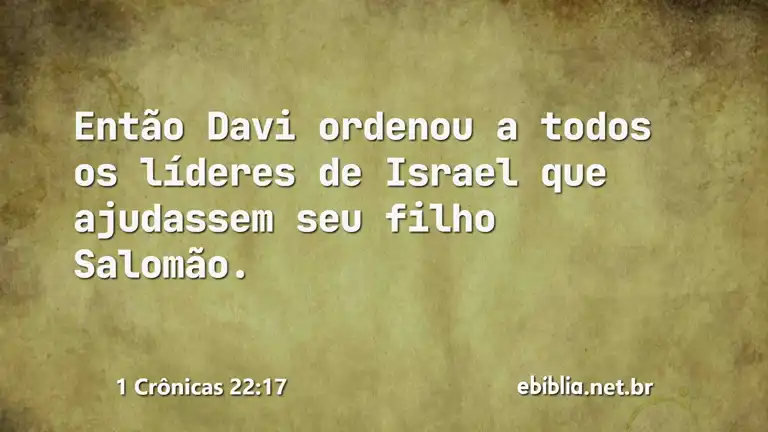 1 Crônicas 22:17