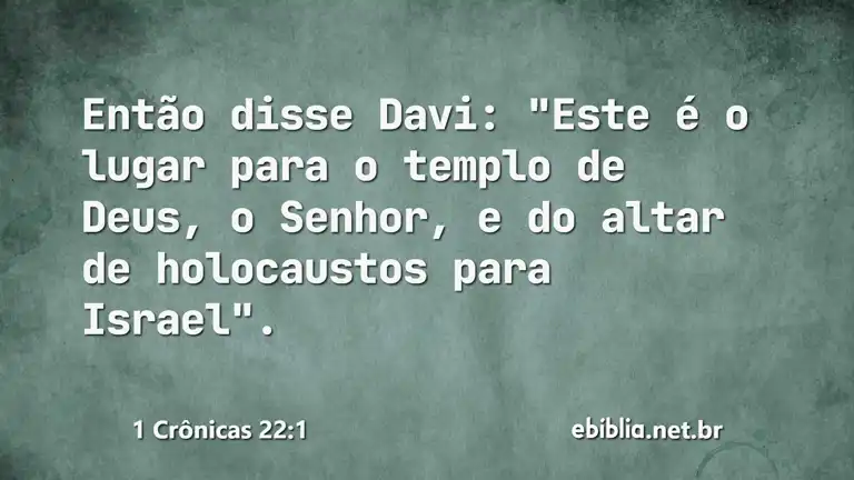 1 Crônicas 22:1