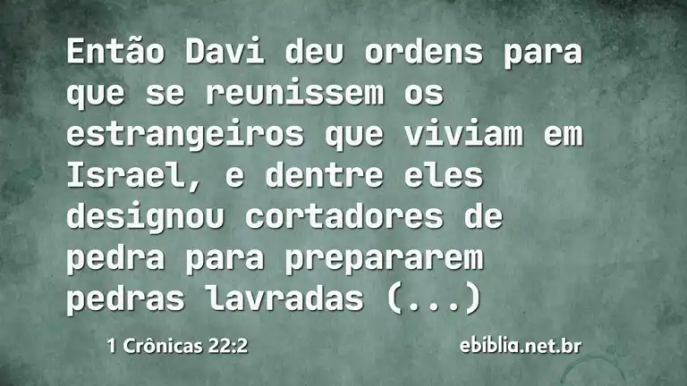 1 Crônicas 22:2