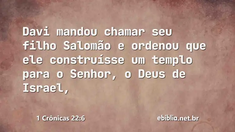 1 Crônicas 22:6