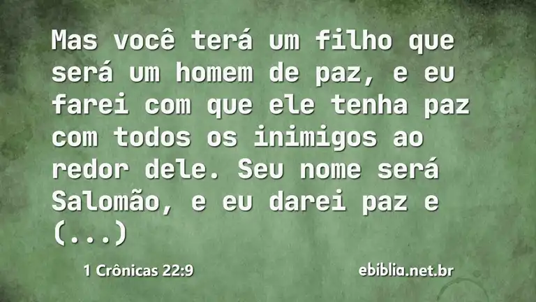 1 Crônicas 22:9