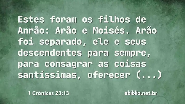 1 Crônicas 23:13