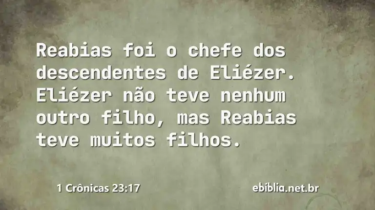 1 Crônicas 23:17