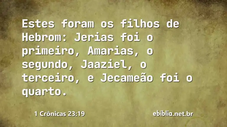 1 Crônicas 23:19