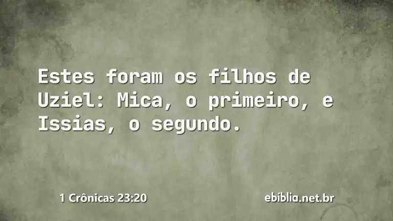 1 Crônicas 23:20