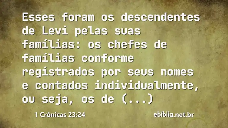 1 Crônicas 23:24