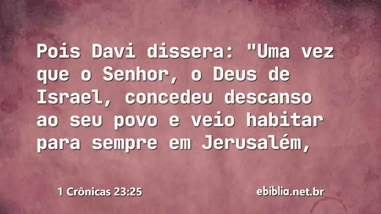 1 Crônicas 23:25