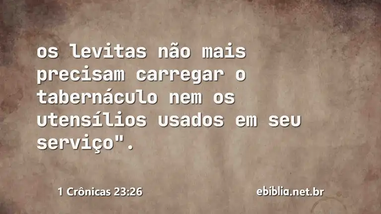 1 Crônicas 23:26