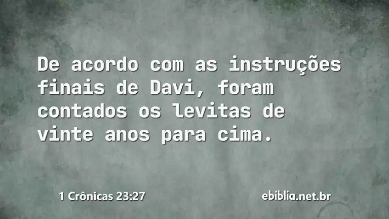 1 Crônicas 23:27