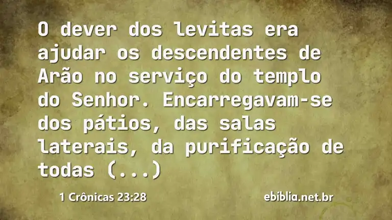 1 Crônicas 23:28