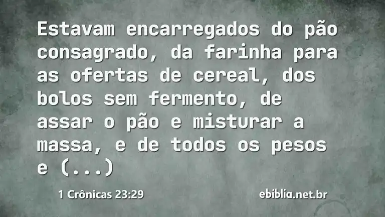 1 Crônicas 23:29