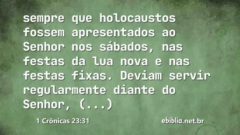 1 Crônicas 23:31