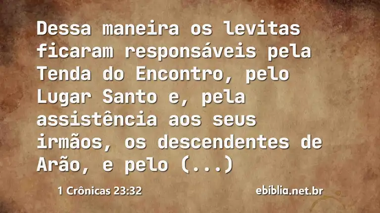 1 Crônicas 23:32