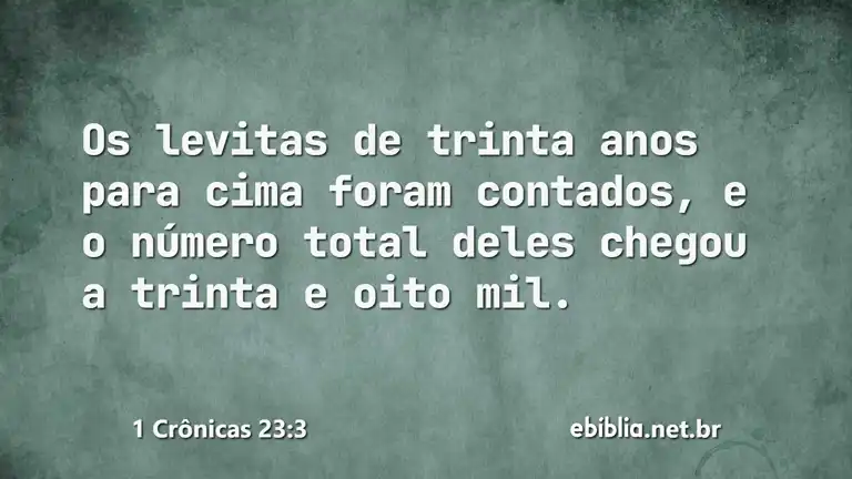 1 Crônicas 23:3