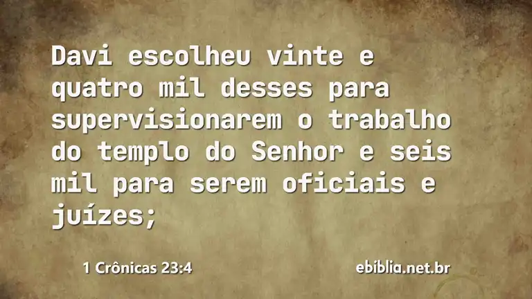 1 Crônicas 23:4