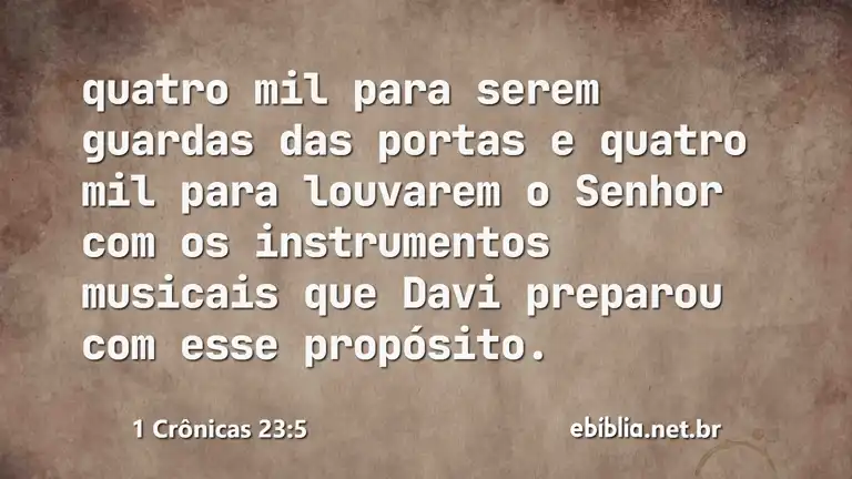 1 Crônicas 23:5