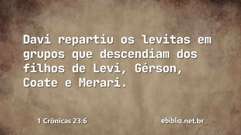 1 Crônicas 23:6