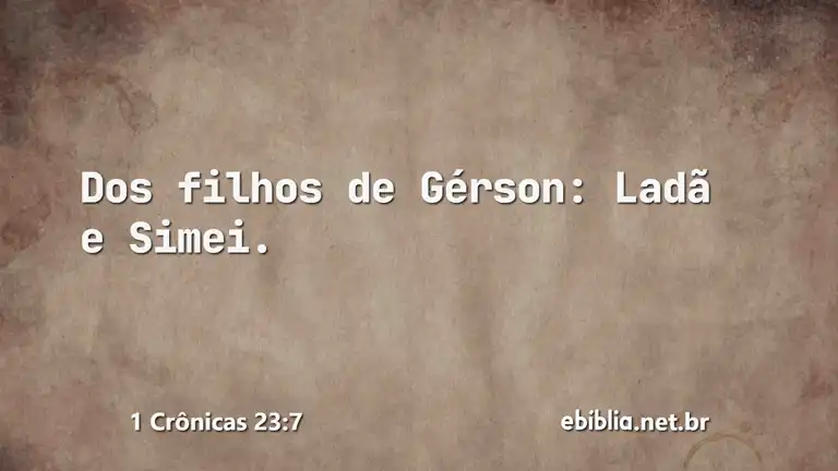 1 Crônicas 23:7