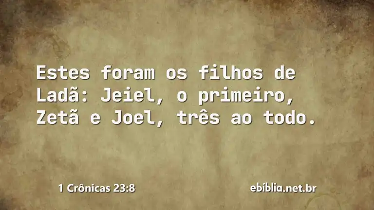 1 Crônicas 23:8