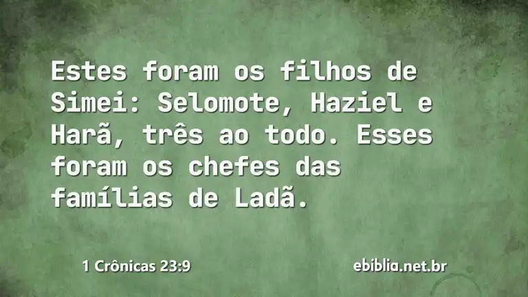 1 Crônicas 23:9