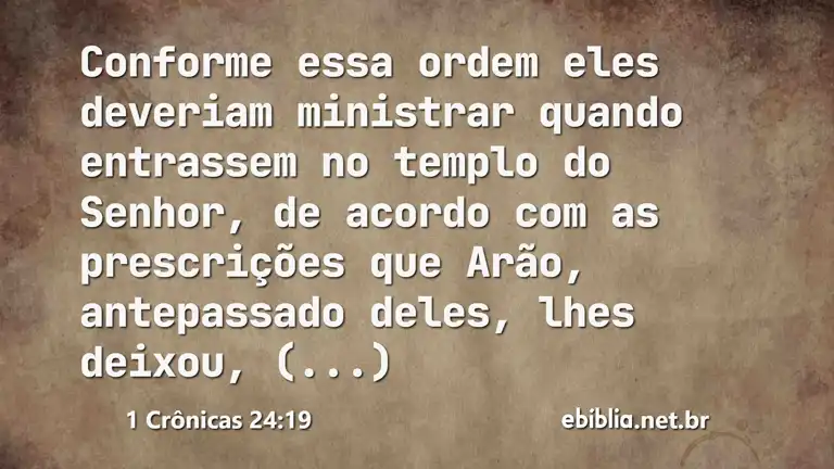 1 Crônicas 24:19