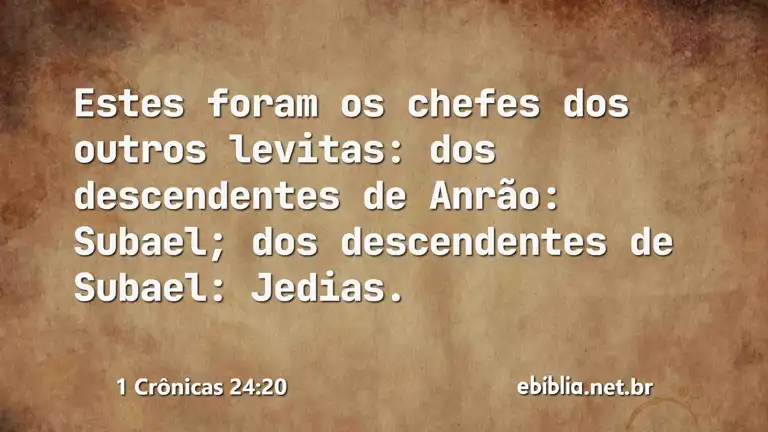 1 Crônicas 24:20